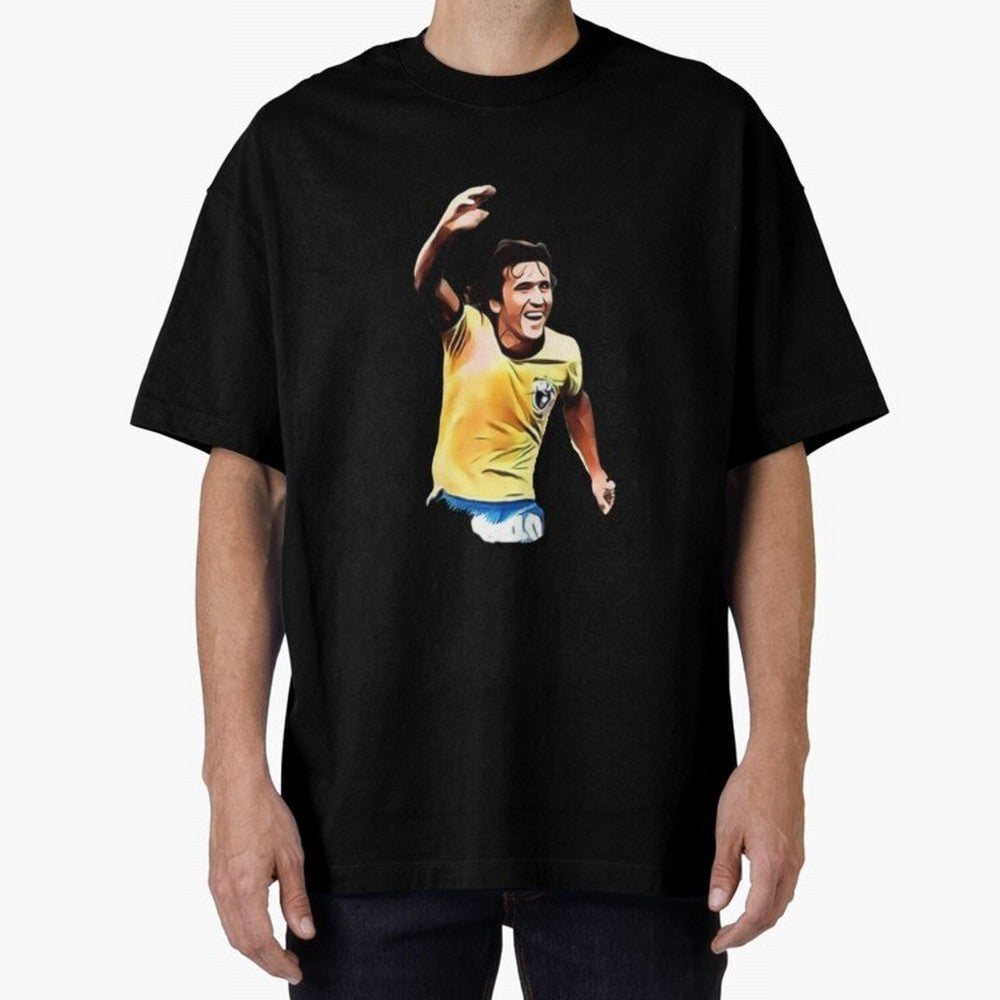 Legends of The Beautiful Game Cartoon Collection Legends Arthur Zico 2 Cartoon Artwork134 Oversized T-Shirt Bring Supporter Culture to FIFA World Cup 2026 USA Canada Mexico for Fans of Neymar and Spain, Bringing Football History, Final Match