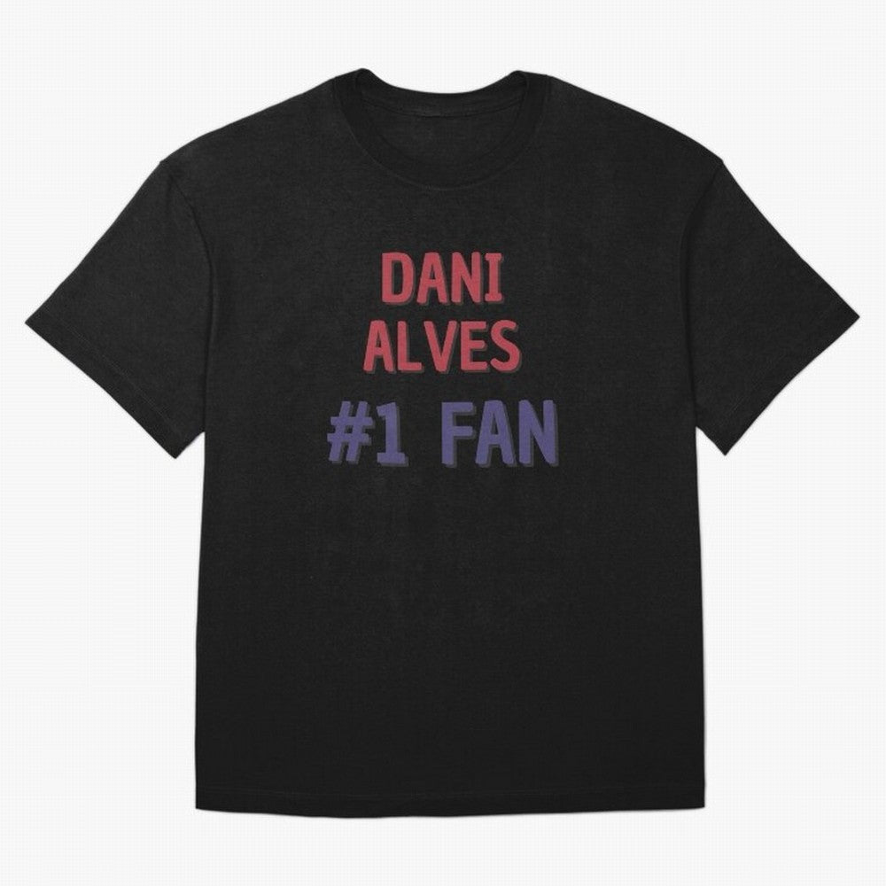 Dani Alves - #1 Fan Essential T-Shirt Celebrate Classic Football Spirit in Global Football Passion for FIFA World Cup 2026 USA Canada Mexico, Celebrating Mbappe and Neymar, Argentina, Game Day Rituals, Football Legends, Country Pride and the Road