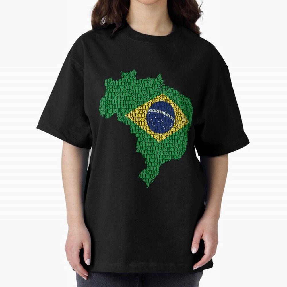 Map of Brazil (Brasil) Classic T-Shirt Celebrate Fan Culture around the FIFA World Cup 2026 Group Stage Journey through Haaland and Mbappe Highlights, Brazil Pride, Football History, Final Match Energy, Crowd Noise and Once in a Lifetime Moments;