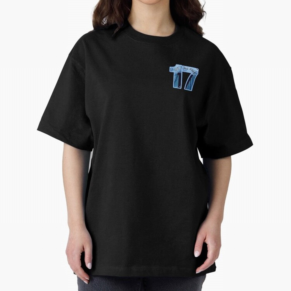 Kevin De Bruyne 17 Cut-out Oversized T-Shirt Join the Countdown to Global Football Passion for FIFA World Cup 2026 USA Canada Mexico, with Messi, Spain, Champion Mindset, Group Stage Buzz, Knockout Tension and Passionate Fan Culture; Great for
