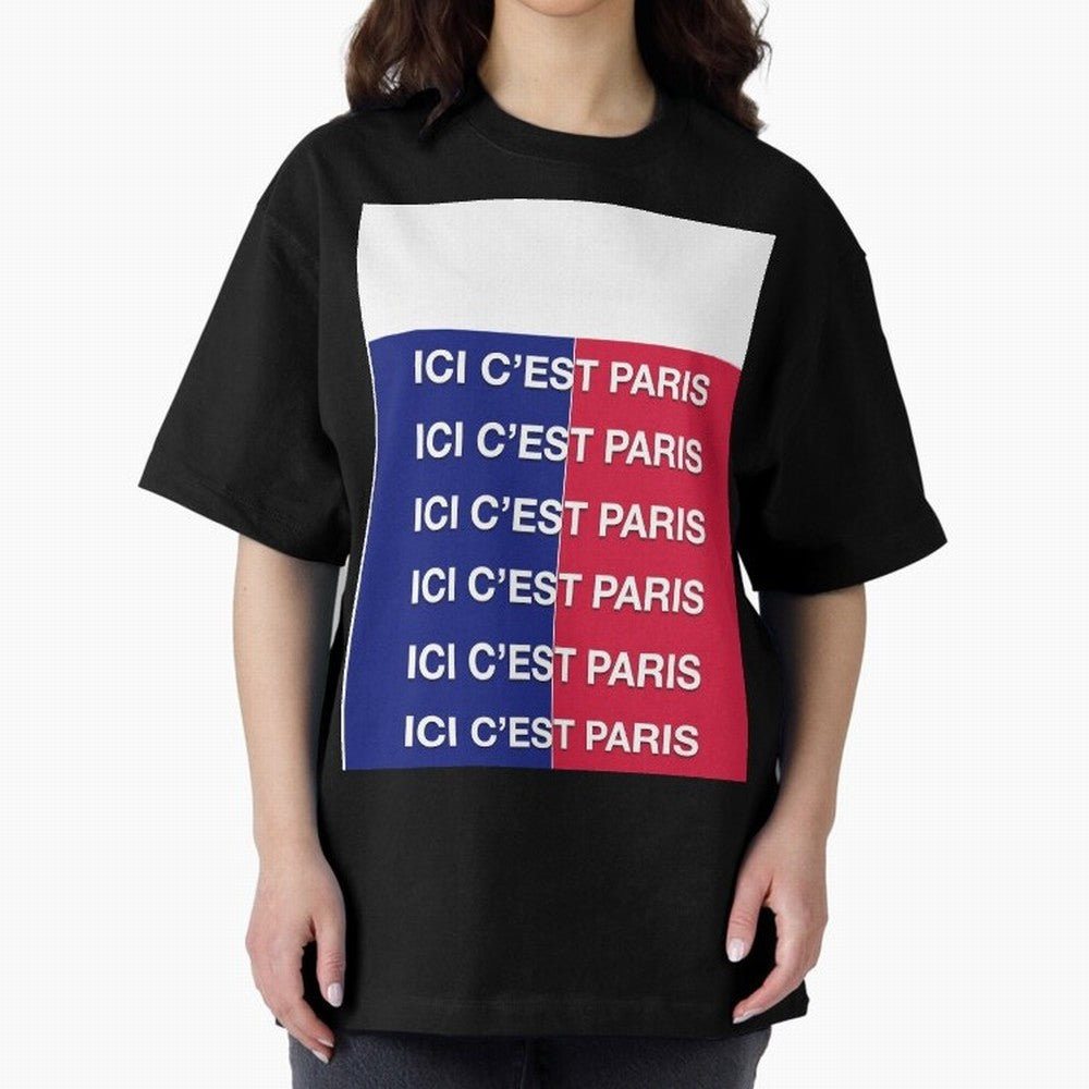 ICI C'EST PARIS Graphic T-Shirt Carry the Colors and Pride of FIFA World Cup 2026 USA Canada Mexico for Fans of CR7 and England, France and Netherlands, Bringing Match Day Excitement, Supporter Culture, Golden Goals and Global Football Passion;