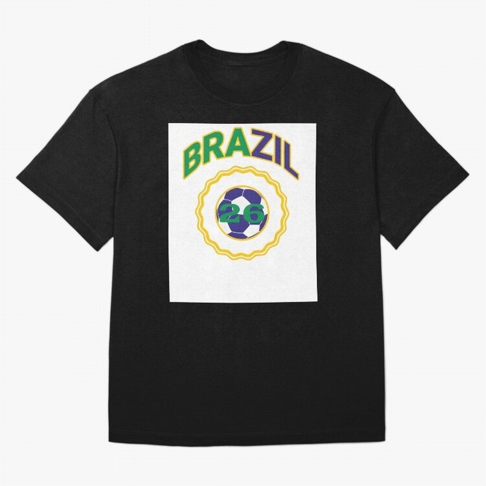 brazil 2026 world cup soccer badge Premium T-Shirt Represent Football Lovers during FIFA World Cup 2026 Group Stage Featuring Cristiano Ronaldo, Argentina, France and Brazil Energy, Football History, Final Match Energy, Crowd Noise and Once in a