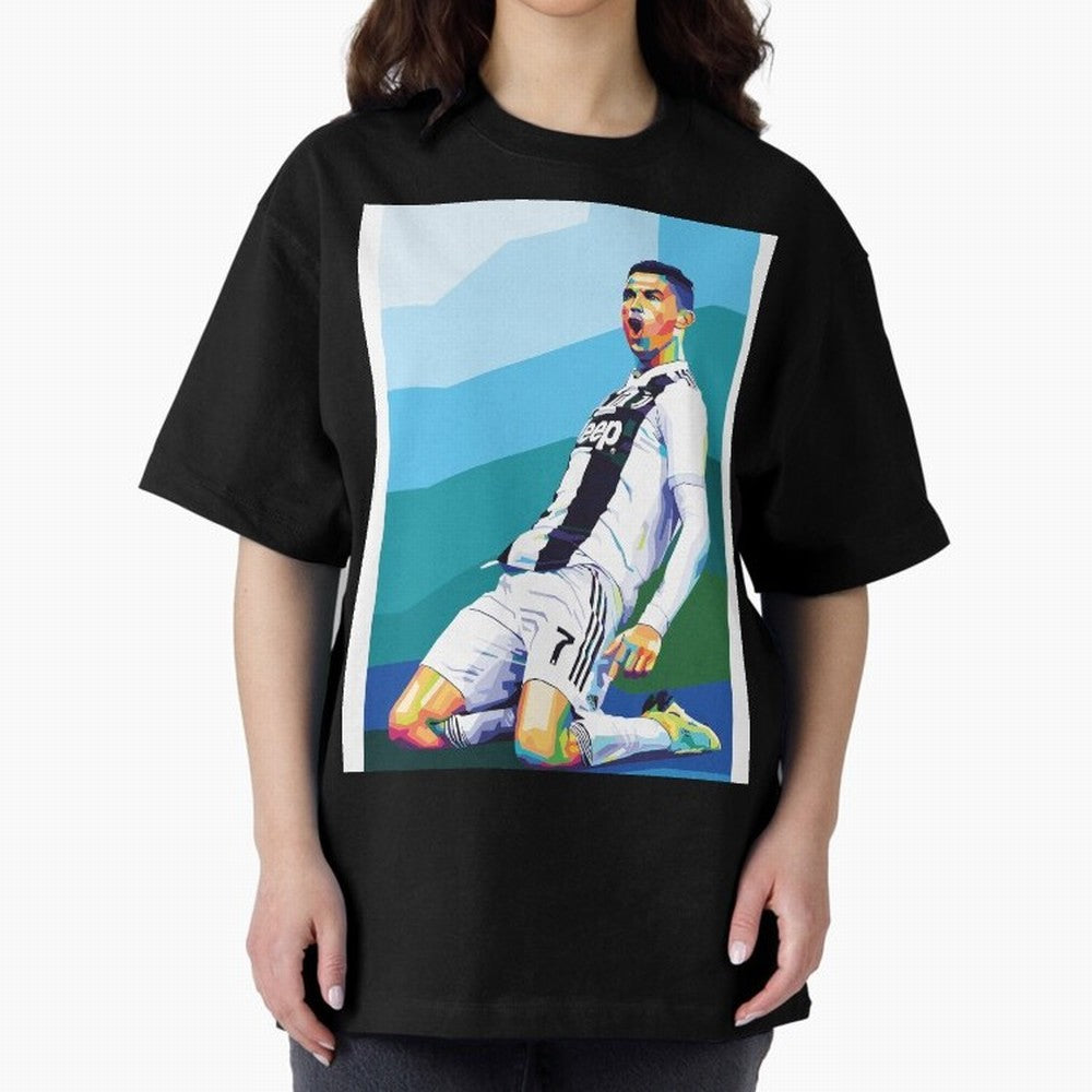 Cristiano Ronaldo Celebration Pop Art Graphic T-Shirt Honor the Football Icons of FIFA World Cup 2026 USA Canada Mexico Spirit, Celebrating Germany, Messi, Neymar and Mbappe, Stadium Memories, Football Loyalty, International Chants and Championship
