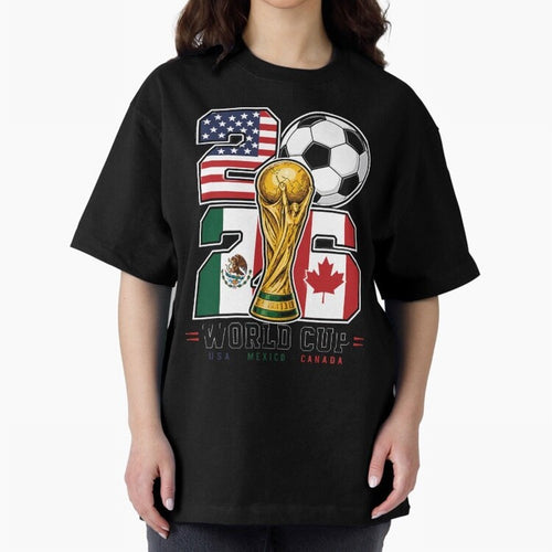 2026 Soccer World Cup Football Design Classic T-Shirt Bring a Vintage Feel to FIFA World Cup 2026 USA Canada Mexico Built around Neymar, Haaland and Cristiano Ronaldo, England and Germany Energy, Retro Football Energy, Iconic Rivalries, Trophy