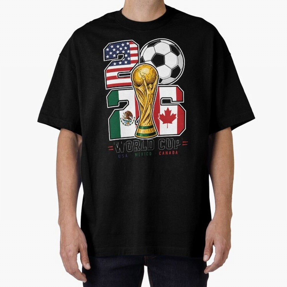 2026 Soccer World Cup Football Design Classic T-Shirt Bring a Vintage Feel to FIFA World Cup 2026 USA Canada Mexico Built around Neymar, Haaland and Cristiano Ronaldo, England and Germany Energy, Retro Football Energy, Iconic Rivalries, Trophy