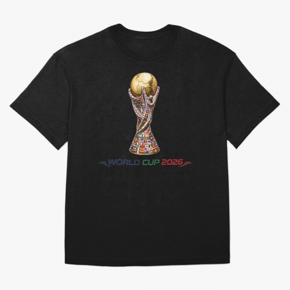 Collection World Cup 2026 Classic T-Shirt Embrace FIFA World Cup 2026 USA Canada Mexico Filled with Neymar, France and Portugal Energy, Vintage Soccer Flavor, Modern Football Stars, National Flags and Final Night Emotion; Ideal for Fans Who Follow