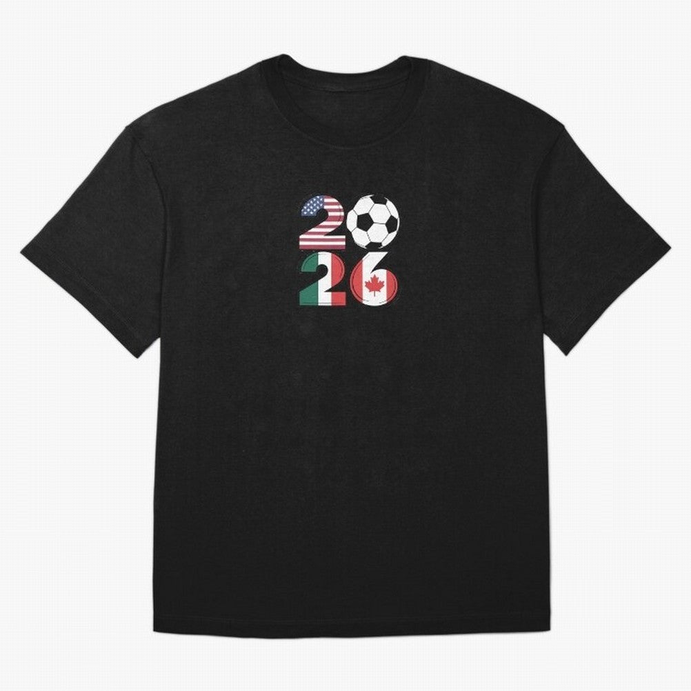 2026 soccer logo Classic T-Shirt Honor Champions and Dreams in FIFA World Cup 2026 Group Stage Spirit, Celebrating Brazil, Portugal and Argentina, Mbappe and Neymar, Supporter Pride, Iconic Celebrations, Legendary Names and Global Match Day Energy;