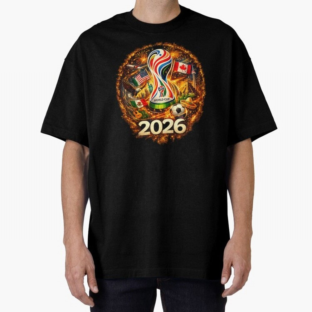 World Football Spirit 2026 USA Canada Mexico Soccer Fan Classic T-Shirt Support Iconic Players in FIFA World Cup 2026 USA Canada Mexico Spirit, Built around Brazil, Portugal and Argentina, Messi, CR7 and Mbappe, Match Day Excitement, Supporter