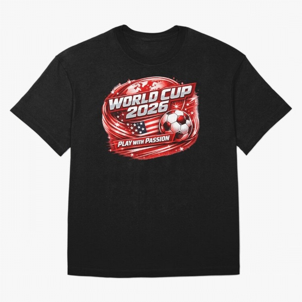 World Cup 2026 Classic T-Shirt Enjoy Global Football Passion for FIFA World Cup 2026, Highlighting Neymar, Haaland and Cristiano Ronaldo, Brazil, Portugal and Argentina, Vintage Soccer Flavor, Modern Football Stars, National Flags and Final Night