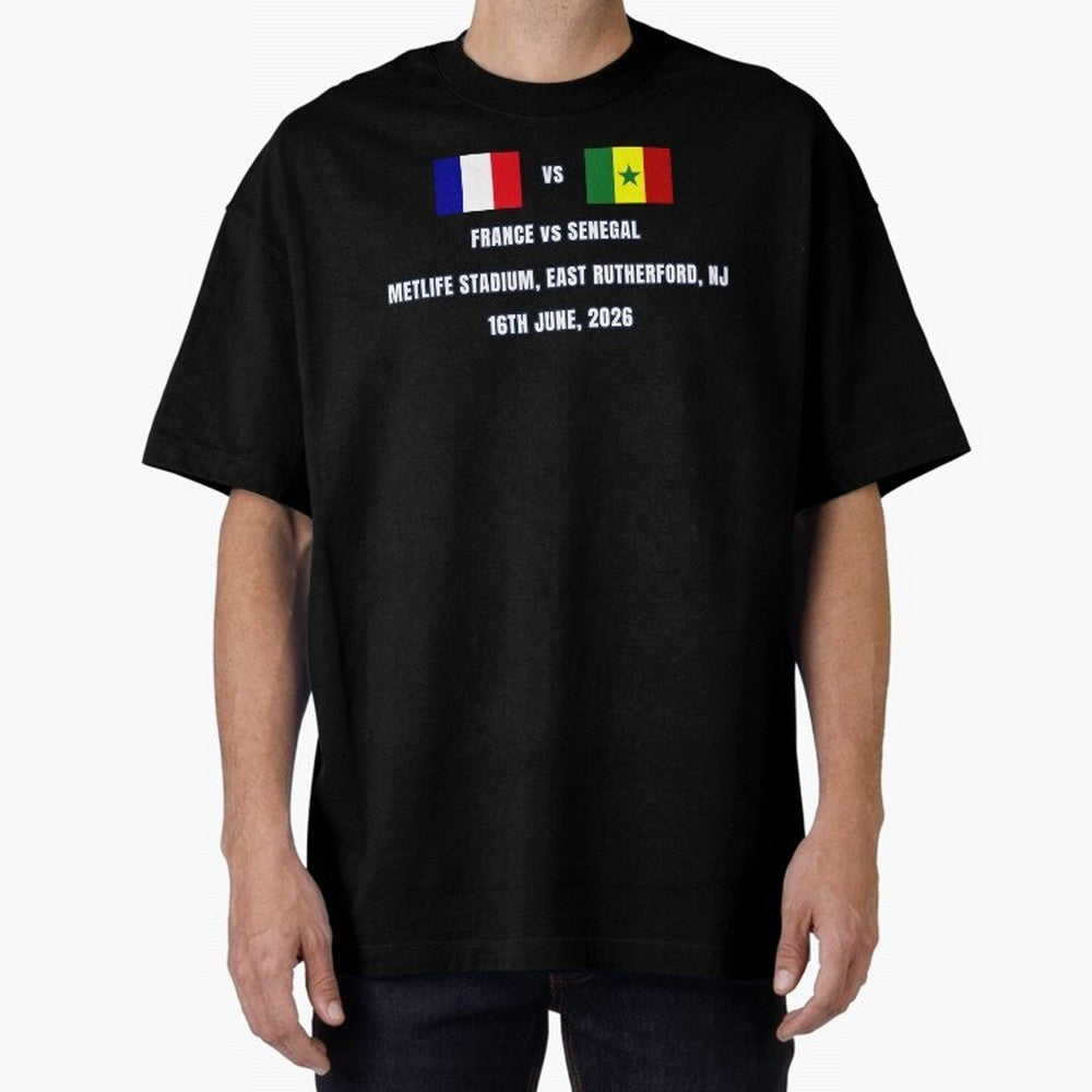 France vs Senegal 16 June 2026 ¨C Football Match Design East Rutherford Classic T-Shirt Carry National Pride through Match Day Hype around FIFA World Cup 2026 USA Canada Mexico, Neymar, Netherlands, Sports Nostalgia, International Competition,