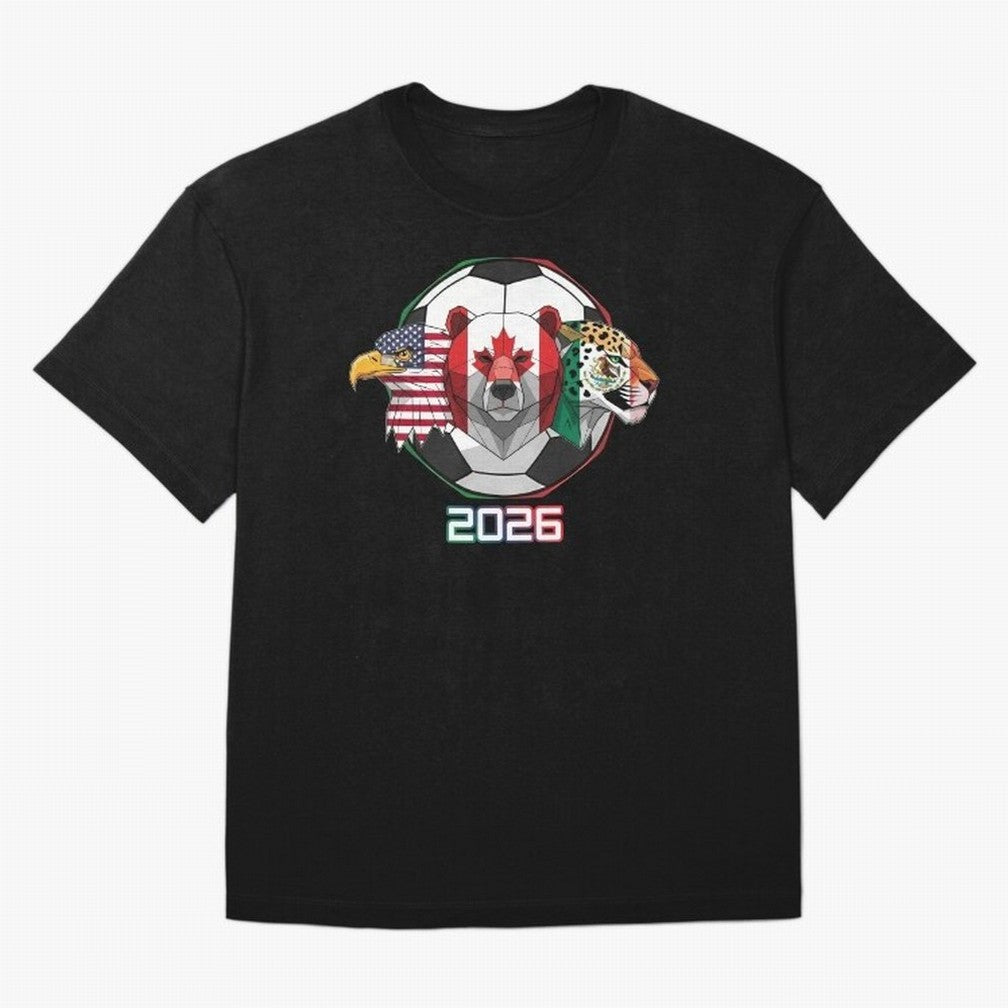 North American Soccer Animals 2026 Classic T-Shirt Fuel the Hype around FIFA World Cup 2026 for Fans of Messi, CR7 and Mbappe and Germany, Bringing Global Supporter Spirit, Legendary Goals, National Colors and Tournament Celebration; Great for