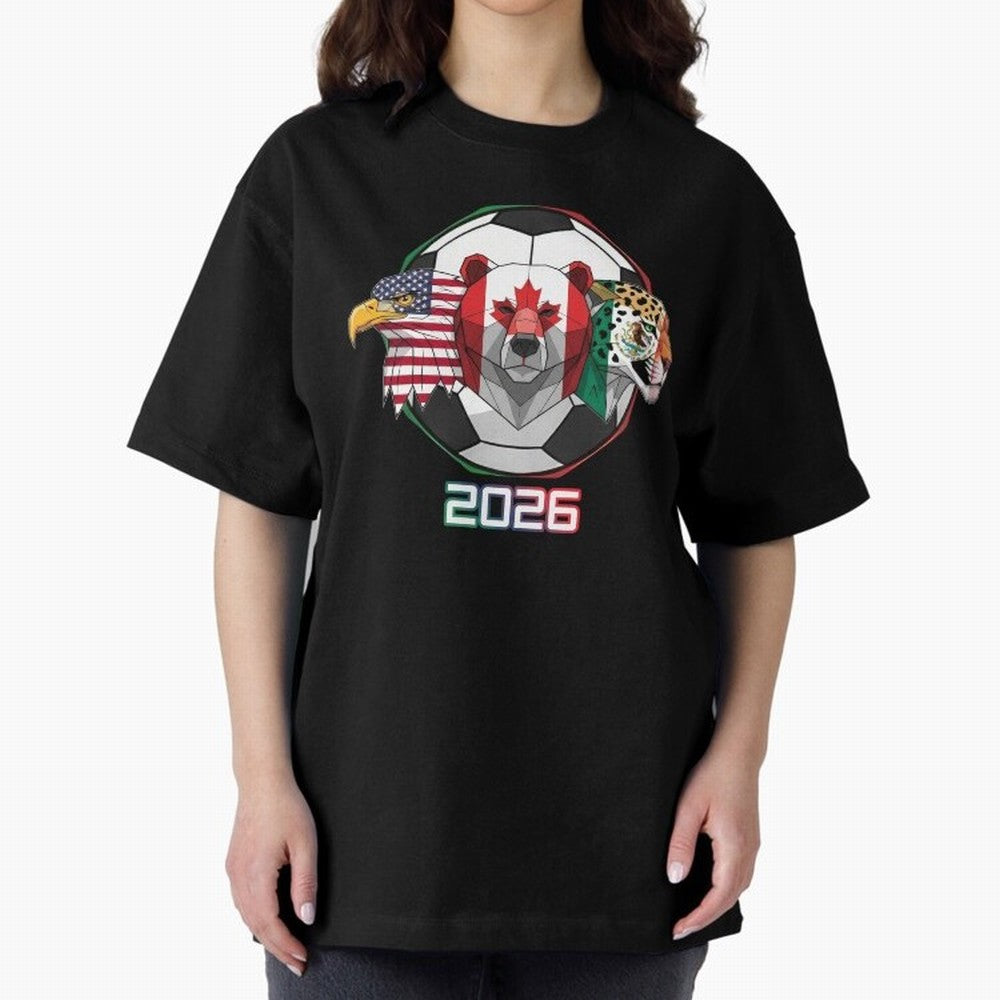 North American Soccer Animals 2026 Classic T-Shirt Fuel the Hype around FIFA World Cup 2026 for Fans of Messi, CR7 and Mbappe and Germany, Bringing Global Supporter Spirit, Legendary Goals, National Colors and Tournament Celebration; Great for
