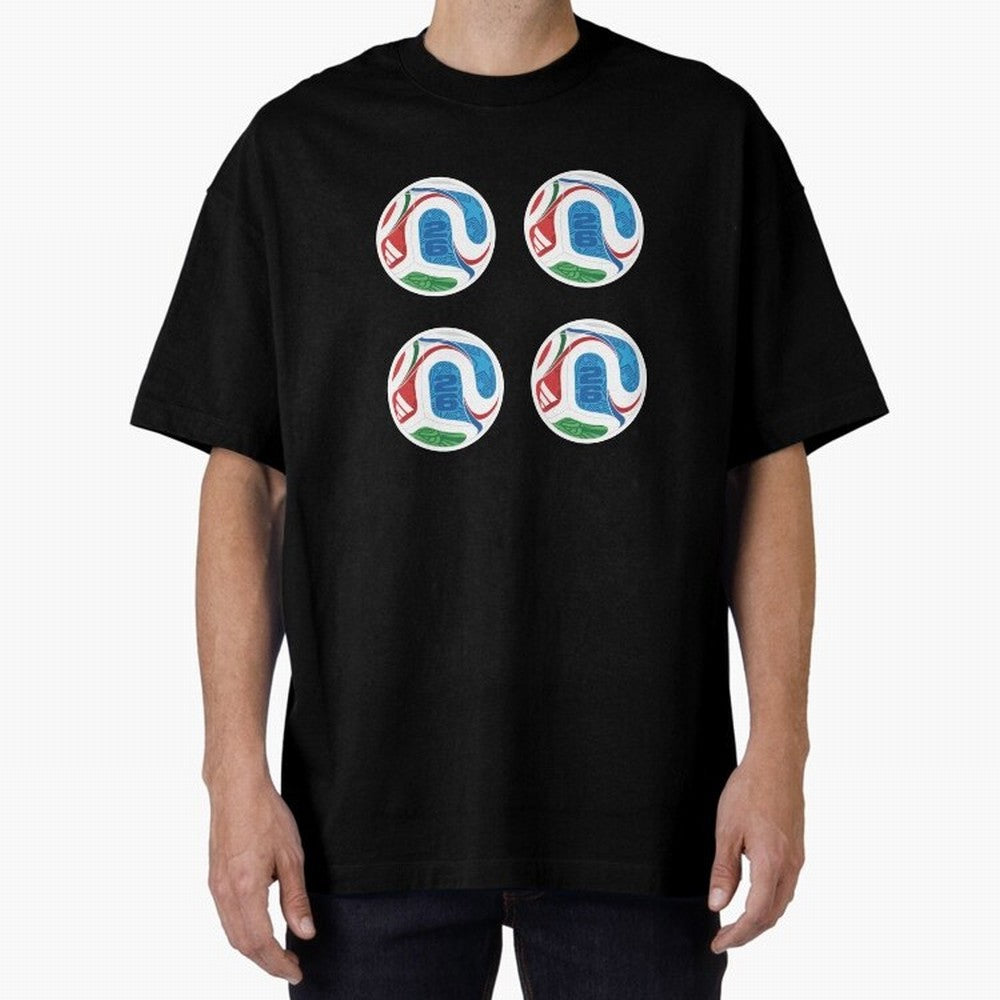 2026 World Soccer Ball Sticker Pack (4 pcs) Classic T-Shirt Join FIFA World Cup 2026 Group Stage Filled with Neymar, Brazil, Portugal and Argentina Energy, Retro Football Energy, Iconic Rivalries, Trophy Chase Drama and Stadium Atmosphere; Created