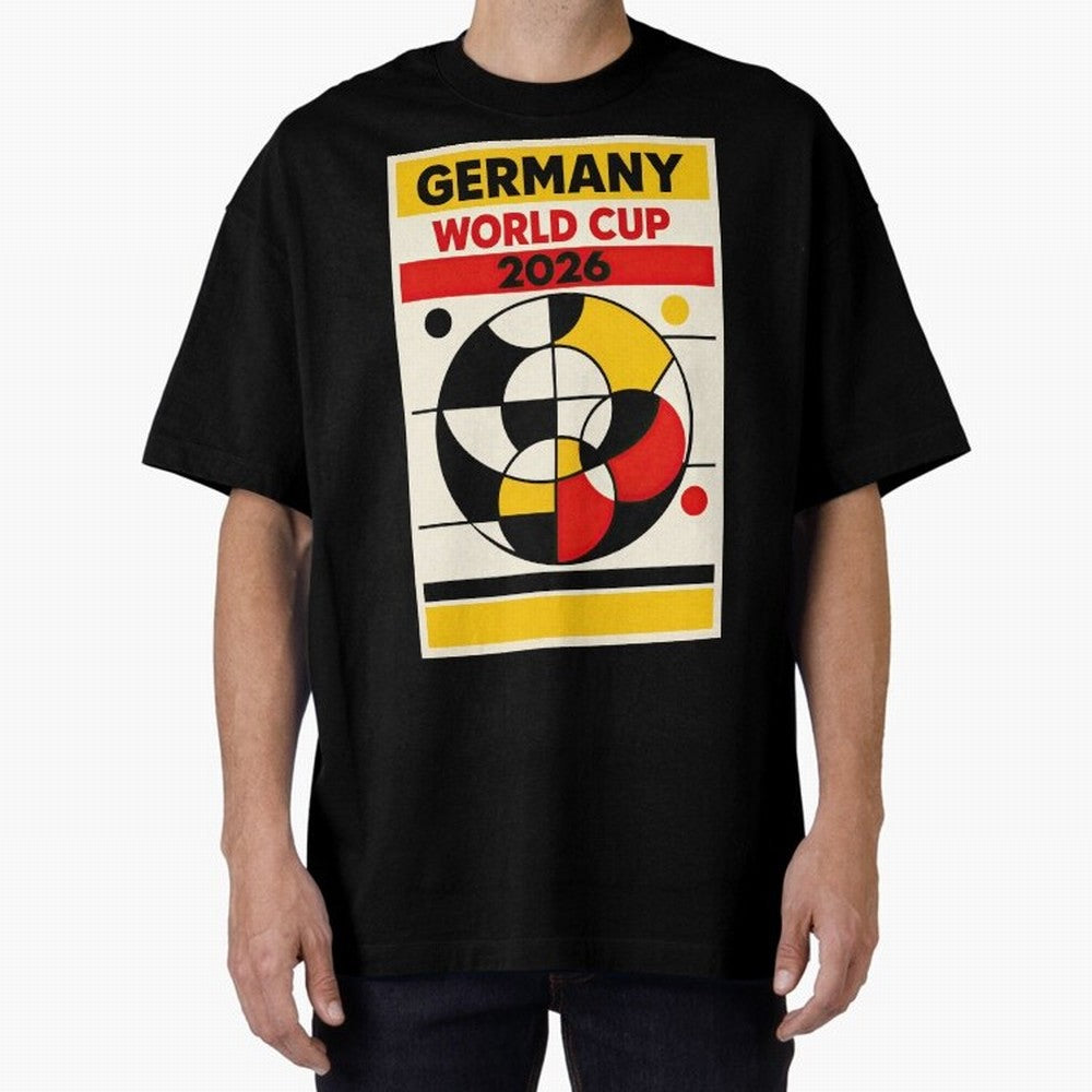 Elegant and Geometrical Germany World Cup 2026 Poster Classic T-Shirt Celebrate Fan Culture around FIFA World Cup 2026 USA Canada Mexico Spirit, Capturing France and Portugal, Messi, Stadium Memories, Football Loyalty, International Chants and