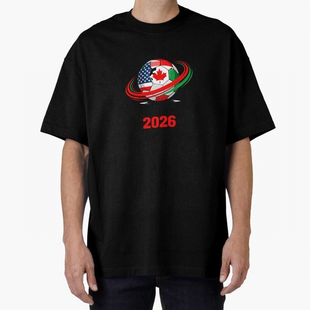 World Cup 2026, Soccer Ball, USA Canada Mexico Football Classic T-Shirt Stand Proud for FIFA World Cup 2026 Group Stage Celebrating Messi and Cristiano Ronaldo, Spain Energy, Football Festival Excitement, Trophy Ambitions, Country Rivalries and