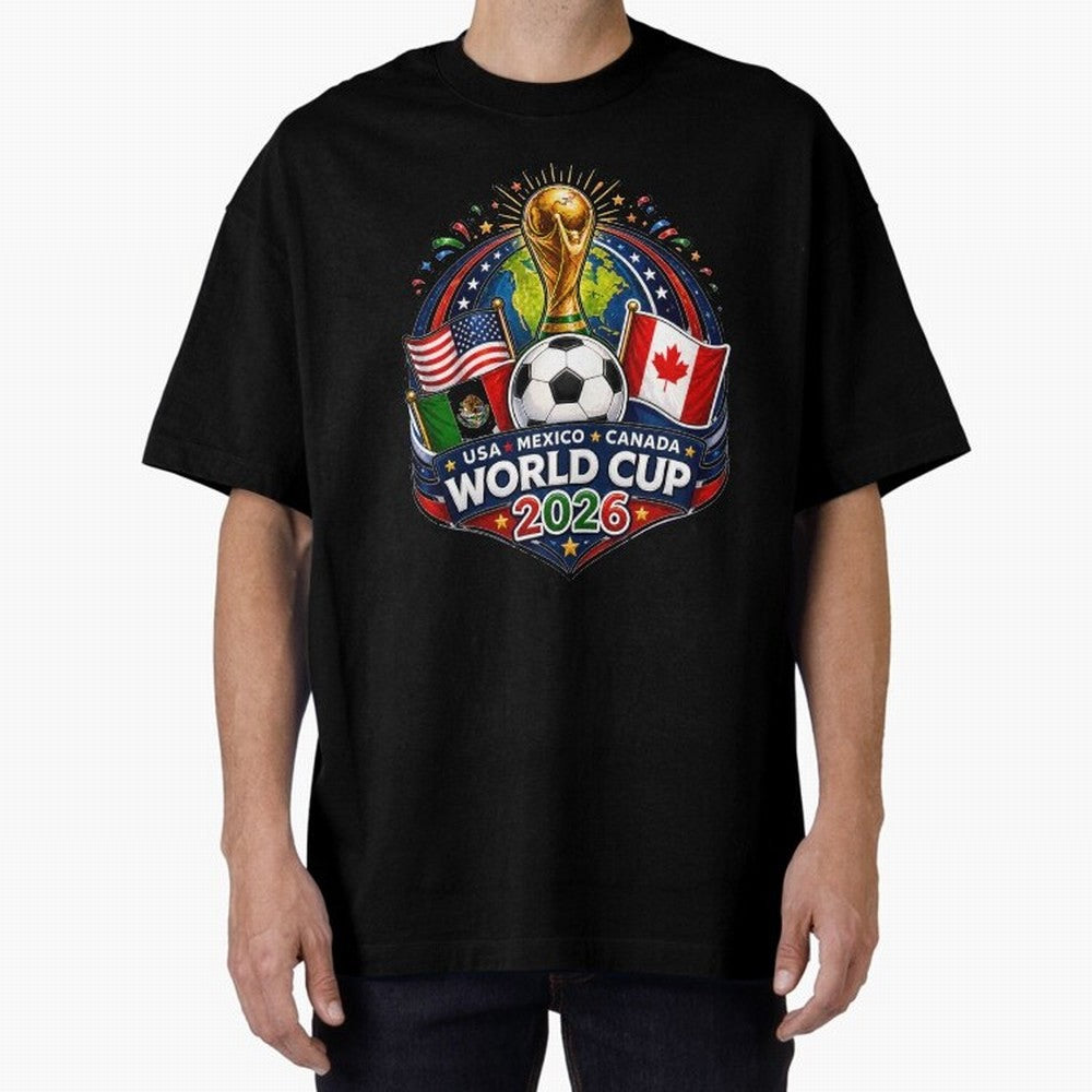 World Cup 2026 Sticker ¨C USA Mexico Canada Football Trophy Design Classic T-Shirt Represent the Passion of FIFA World Cup 2026 Group Stage Built around CR7 and Messi, Netherlands Energy, Football History, Final Match Energy, Crowd Noise and Once