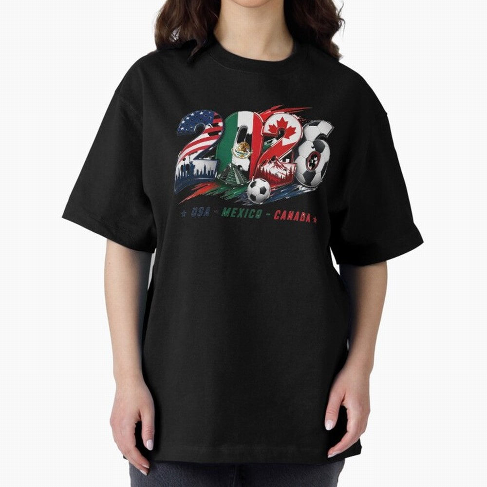 United by Football 2026 North America Soccer Design Classic T-Shirt Experience FIFA World Cup 2026 Spirit, Highlighting England, Messi, Neymar and Mbappe, Football History, Final Match Energy, Crowd Noise and Once in a Lifetime Moments; Made for