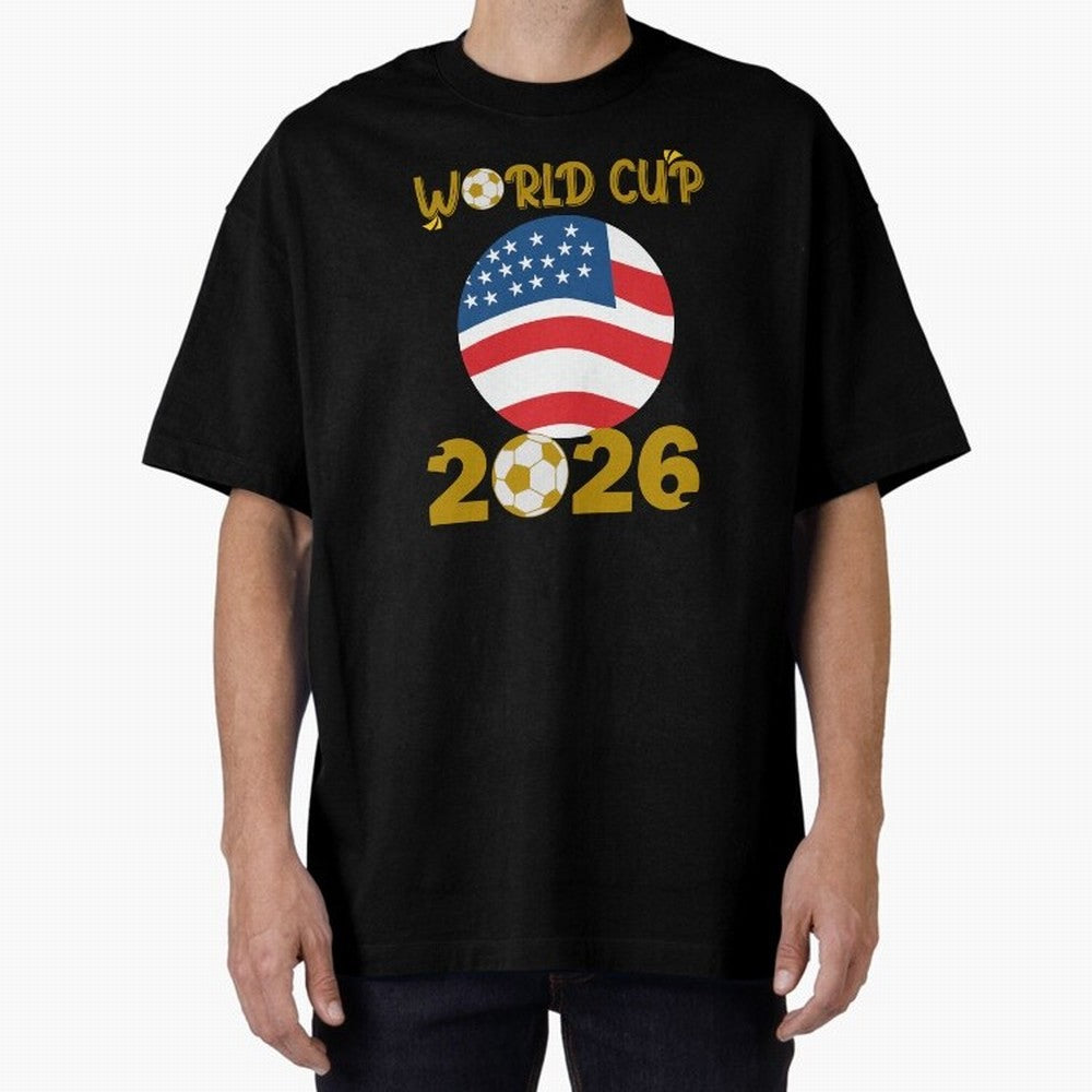 World Cup 2026 USA Soccer Design ¨C Football Fan Graphic T-Shirt Classic T-Shirt Bring FIFA World Cup 2026 for Fans of Neymar, Haaland and Cristiano Ronaldo and Argentina, Bringing Goal Celebration Energy, Supporter Heritage, Football Icons and