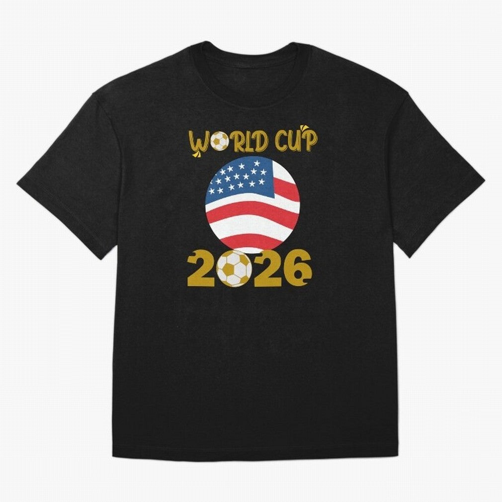 World Cup 2026 USA Soccer Design ¨C Football Fan Graphic T-Shirt Classic T-Shirt Bring FIFA World Cup 2026 for Fans of Neymar, Haaland and Cristiano Ronaldo and Argentina, Bringing Goal Celebration Energy, Supporter Heritage, Football Icons and
