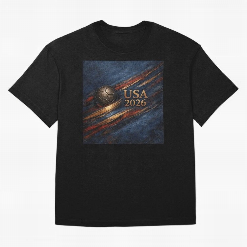 Bronze Inspired USA 2026 Soccer Theme Classic T-Shirt Celebrate Golden Goal Energy in Global Football Passion for FIFA World Cup 2026 USA Canada Mexico, Connected to Cristiano Ronaldo, Haaland and CR7, Brazil, Classic Soccer Heritage, Championship