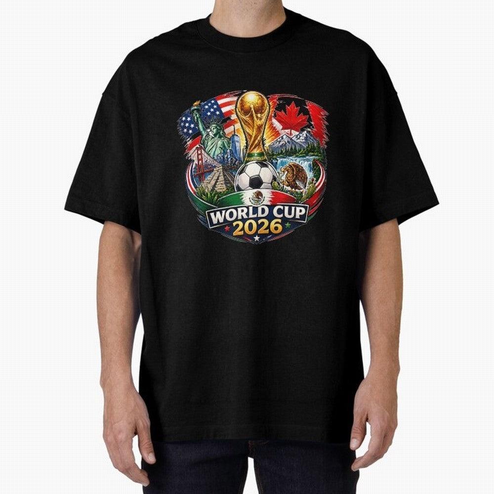 World Football 2026 USA Canada Mexico ¨C Soccer Fan Design Retro Travel Style Classic T-Shirt Create FIFA World Cup 2026 USA Canada Mexico Built around Haaland, England, France and Netherlands Energy, Football History, Final Match Energy, Crowd