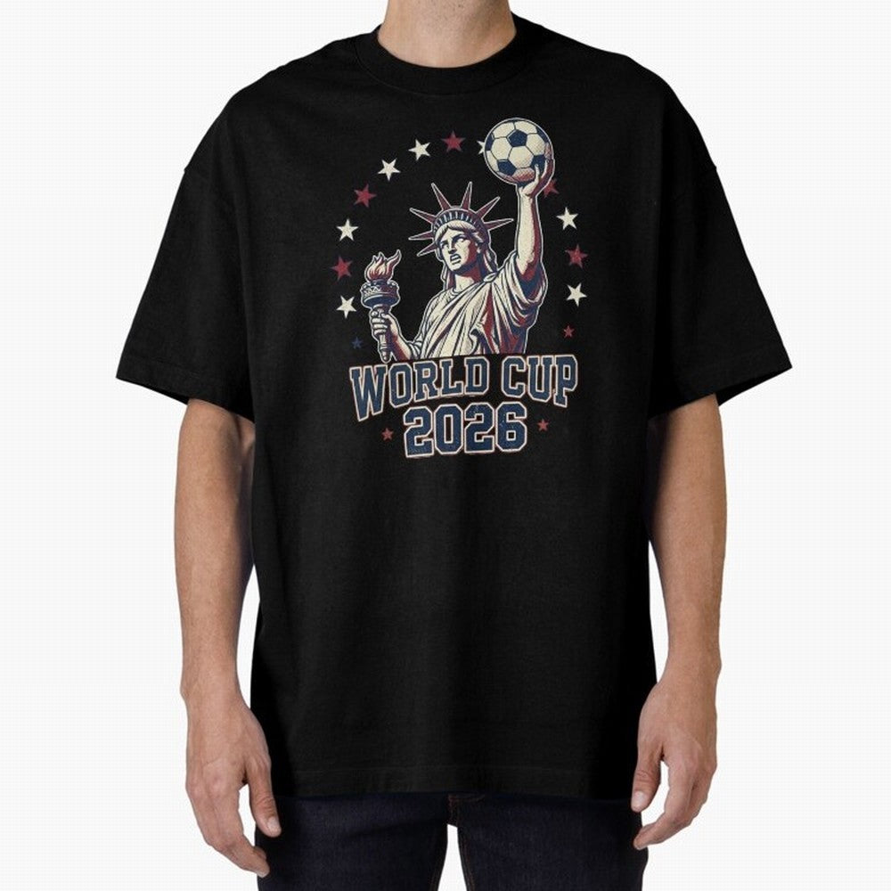World Cup 2026 USA Soccer Statue Liberty Classic T-Shirt Keep Football History Alive during the FIFA World Cup 2026 Group Stage Journey through Messi Highlights, France Pride, Vintage Soccer Flavor, Modern Football Stars, National Flags and Final