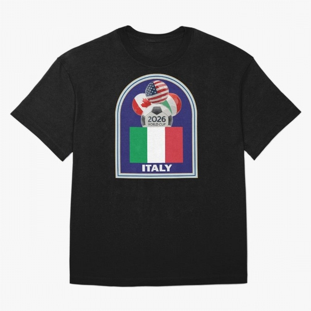 Italy 2026 Soccer T-shirt Classic T-Shirt Join FIFA World Cup 2026 Made for Haaland, England Energy, Football Festival Excitement, Trophy Ambitions, Country Rivalries and Star Player Buzz; Perfect for People Who Love Argentina, Brazil, France,
