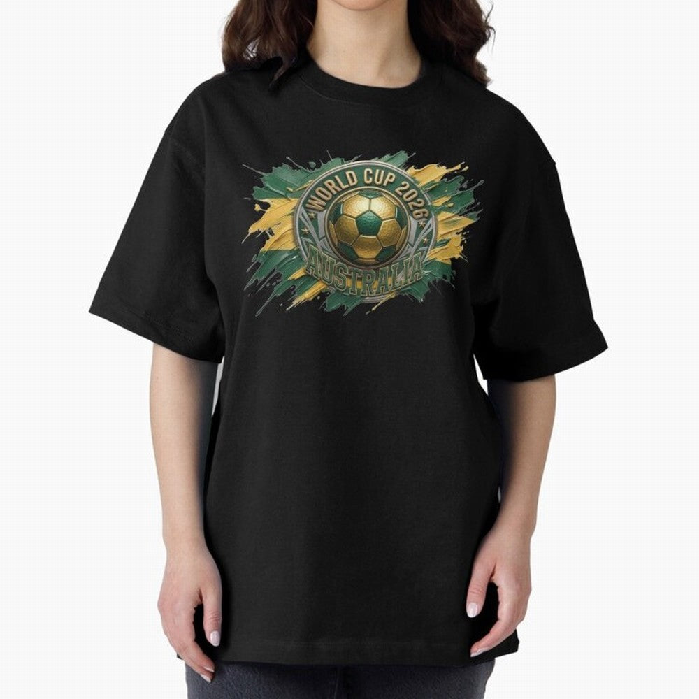 World Cup 2026 Australia Soccer Ball Paint Splash Classic T-Shirt Spotlight FIFA World Cup 2026 Made for Mbappe, Spain and Netherlands Energy, Retro Football Energy, Iconic Rivalries, Trophy Chase Drama and Stadium Atmosphere; Ideal for Football