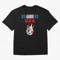 Keep Calm and support USA Football Flag Soccer Jersey Classic T-Shirt Enjoy FIFA World Cup 2026 USA Canada Mexico Spirit, Connected to Portugal, CR7 and Messi, Vintage Soccer Flavor, Modern Football Stars, National Flags and Final Night Emotion;
