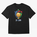 Golden Soccer Ball 2026 Host Nations Emblem Classic T-Shirt Celebrate Classic Football Spirit in Global Football Passion for FIFA World Cup 2026 Group Stage, Centered on Messi, Neymar and Mbappe, Argentina, Classic Soccer Heritage, Championship