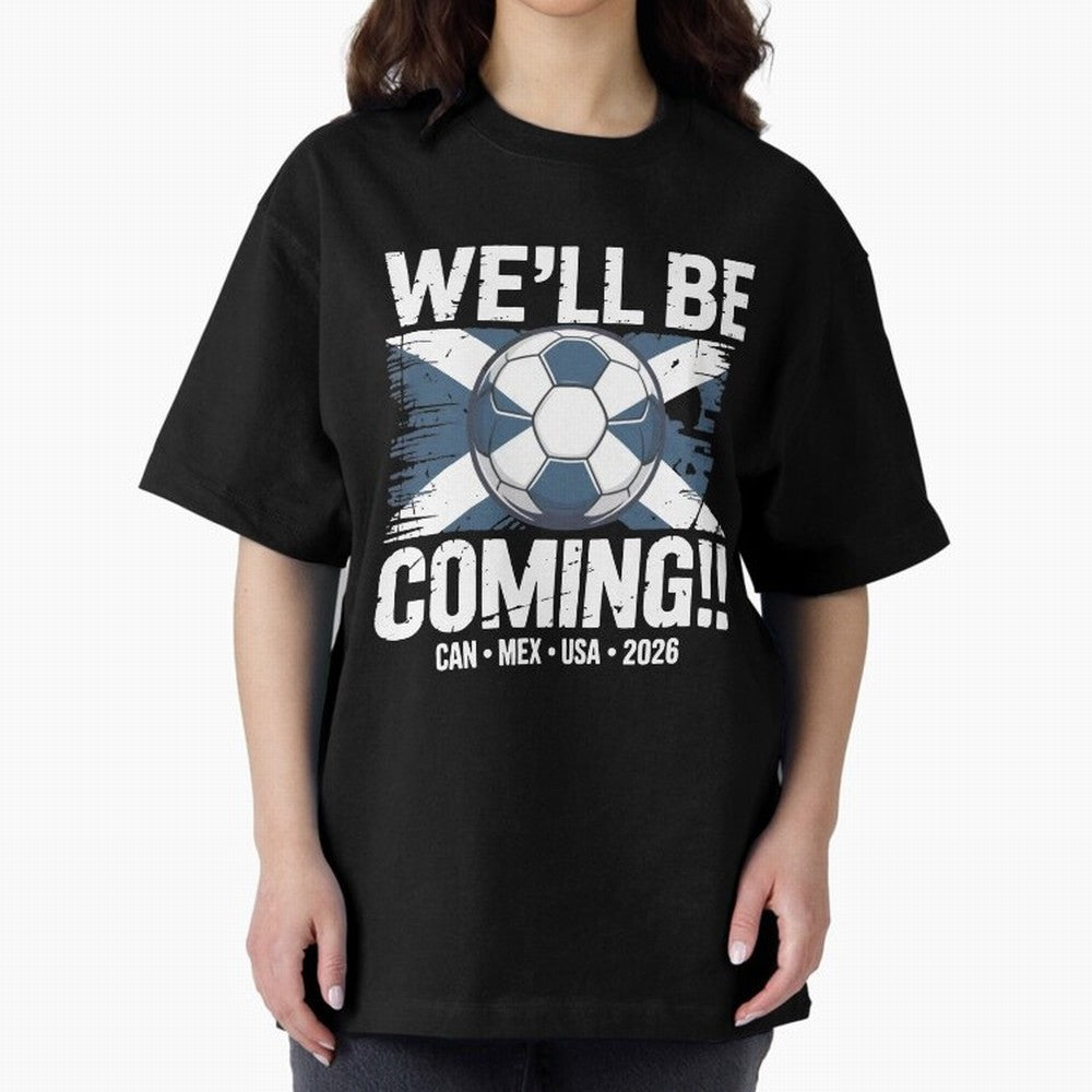Scotland 2026 Football Qualification National Pride Classic T-Shirt Unlock Global Football Passion for FIFA World Cup 2026 USA Canada Mexico, Driven by Cristiano Ronaldo, Portugal, Spain and Germany, Football Festival Excitement, Trophy Ambitions,