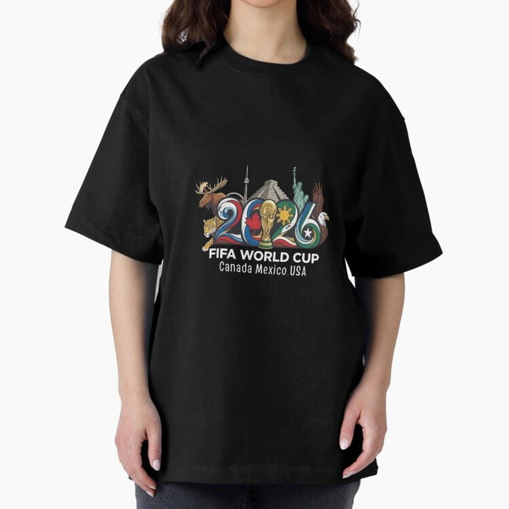 Skyline Landmarks 2026 World Cup Classic T-Shirt Capture Global Football Passion for FIFA World Cup 2026 USA Canada Mexico, Built around Messi and Cristiano Ronaldo, Portugal, Stadium Chants, National Pride, Trophy Dreams and Unforgettable Football