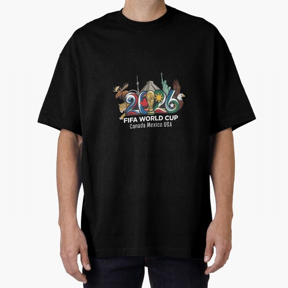 Skyline Landmarks 2026 World Cup Classic T-Shirt Capture Global Football Passion for FIFA World Cup 2026 USA Canada Mexico, Built around Messi and Cristiano Ronaldo, Portugal, Stadium Chants, National Pride, Trophy Dreams and Unforgettable Football