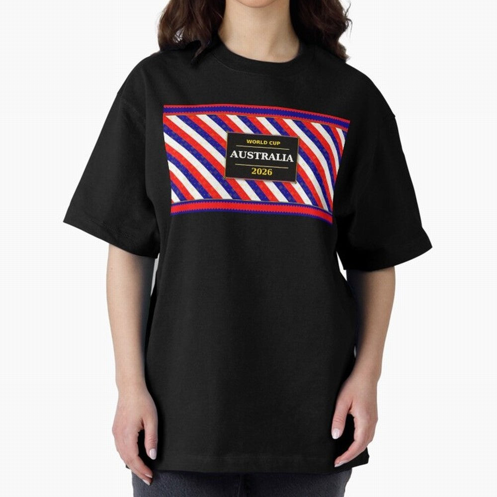 Australia Football Fan 2026 Black Flag Colors Pattern Classic T-Shirt Feel Match Day Hype around FIFA World Cup 2026, Cristiano Ronaldo, Haaland and CR7, England, France and Netherlands, Retro Football Energy, Iconic Rivalries, Trophy Chase Drama