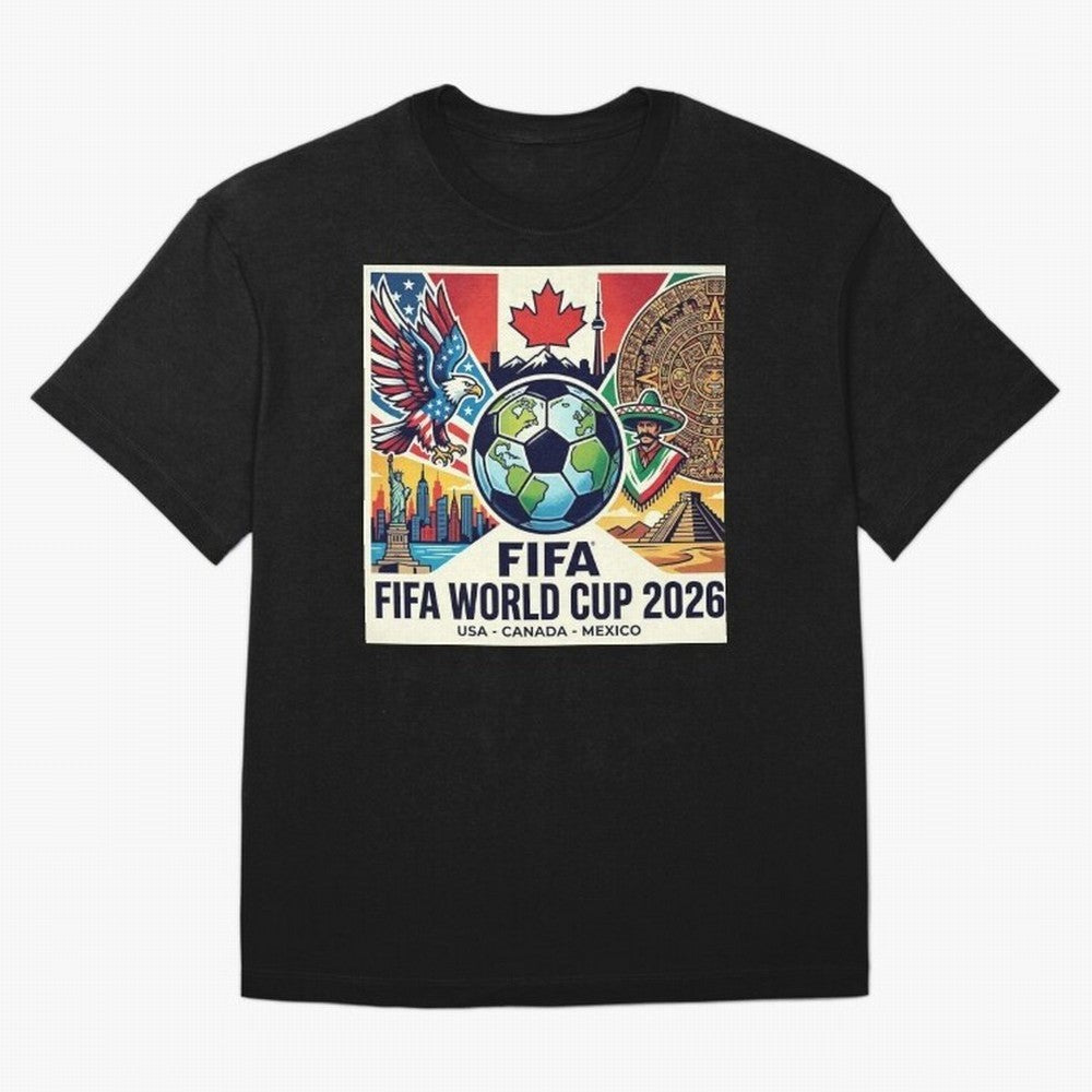North America United Soccer 2026 Vintage Crest Classic T-Shirt Celebrate Unforgettable Nights in FIFA World Cup 2026 Group Stage Spirit, Capturing England, France and Netherlands, Messi, Neymar and Mbappe, Goal Celebration Energy, Supporter