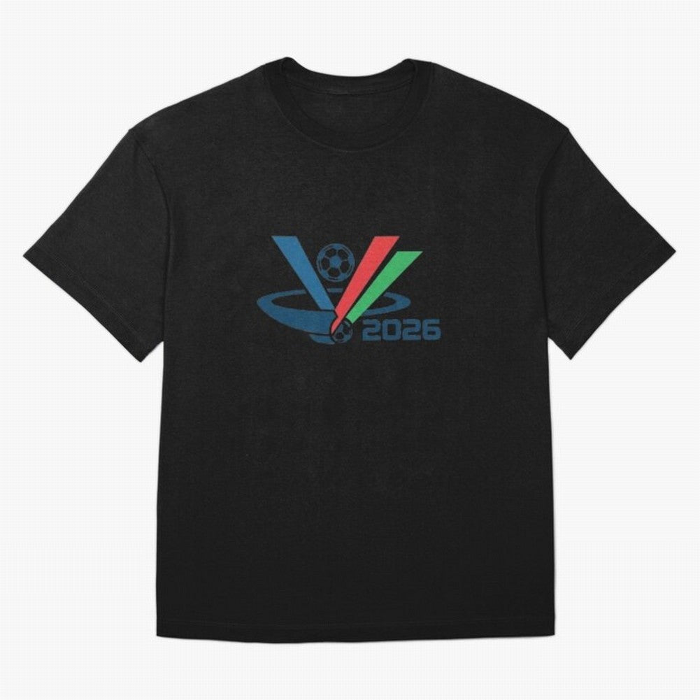 Minimalist FIFA 2026 V-Logo Design Classic T-Shirt Celebrate Football Heritage in FIFA World Cup 2026 Filled with Cristiano Ronaldo, Haaland and CR7, France Energy, Fan Favorite Moments, National Team Passion, Big Match Drama and Soccer History;