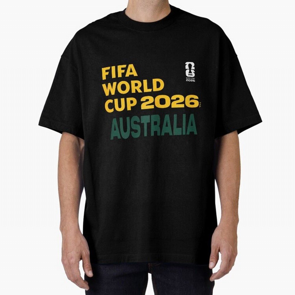 World Cup26 Australia Block Letters Classic T-Shirt Celebrate Global Football Passion for FIFA World Cup 2026, Celebrating Messi, CR7 and Mbappe, France and Portugal, Football History, Final Match Energy, Crowd Noise and Once in a Lifetime Moments;
