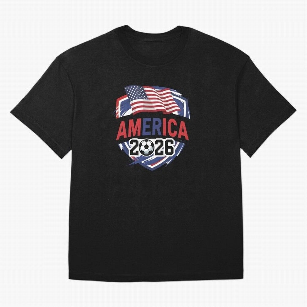 America World Cup 2026 ¨C USA Football Classic T-Shirt Carry the Colors and Pride of FIFA World Cup 2026 USA Canada Mexico Driven by Neymar, Haaland and Cristiano Ronaldo, Germany Energy, Supporter Pride, Iconic Celebrations, Legendary Names and