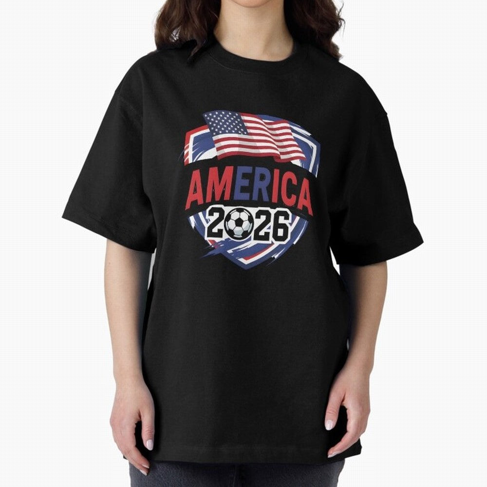 America World Cup 2026 ¨C USA Football Classic T-Shirt Carry the Colors and Pride of FIFA World Cup 2026 USA Canada Mexico Driven by Neymar, Haaland and Cristiano Ronaldo, Germany Energy, Supporter Pride, Iconic Celebrations, Legendary Names and
