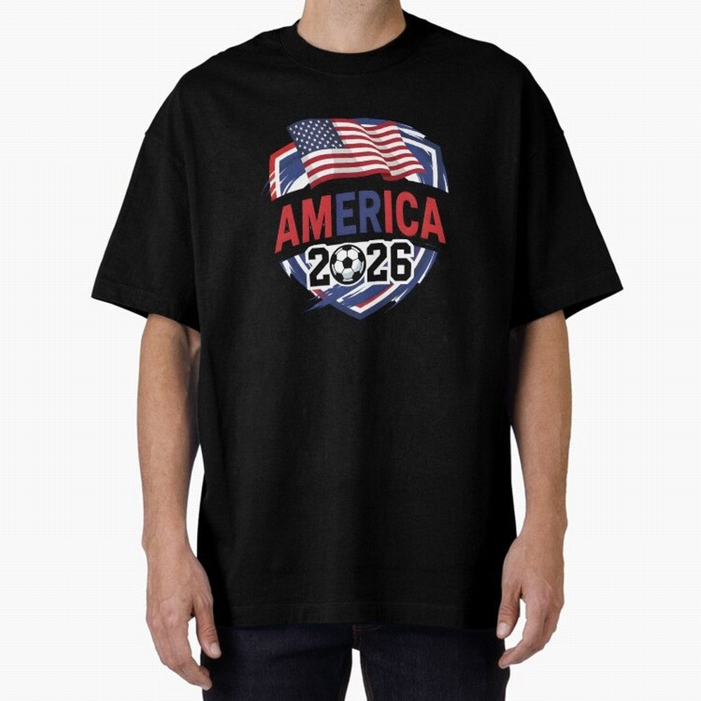 America World Cup 2026 ¨C USA Football Classic T-Shirt Carry the Colors and Pride of FIFA World Cup 2026 USA Canada Mexico Driven by Neymar, Haaland and Cristiano Ronaldo, Germany Energy, Supporter Pride, Iconic Celebrations, Legendary Names and