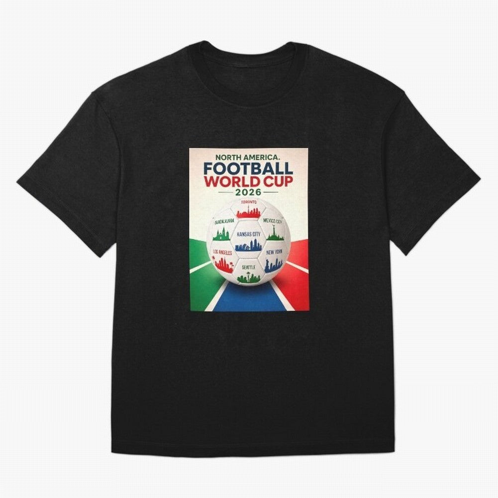 North America Football 2026 Classic T-Shirt Turn Football Passion into the FIFA World Cup 2026 USA Canada Mexico Journey through Mbappe and Neymar Highlights, Brazil, Portugal and Argentina Pride, Classic Soccer Heritage, Championship Pressure, Fan