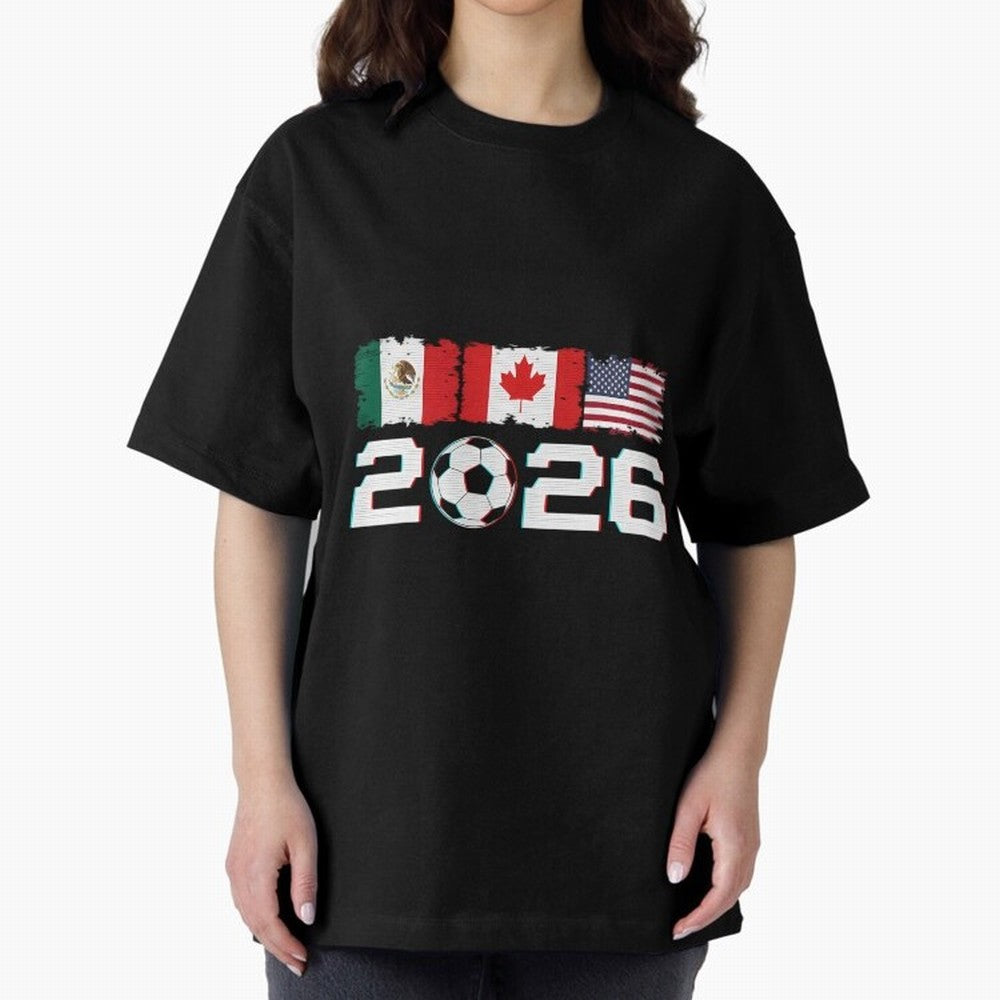 Glitched United 2026 Cup North America Emblem Part Classic T-Shirt Refresh FIFA World Cup 2026 USA Canada Mexico Made for Neymar, Argentina, France and Brazil Energy, Classic Soccer Heritage, Championship Pressure, Fan Loyalty and International