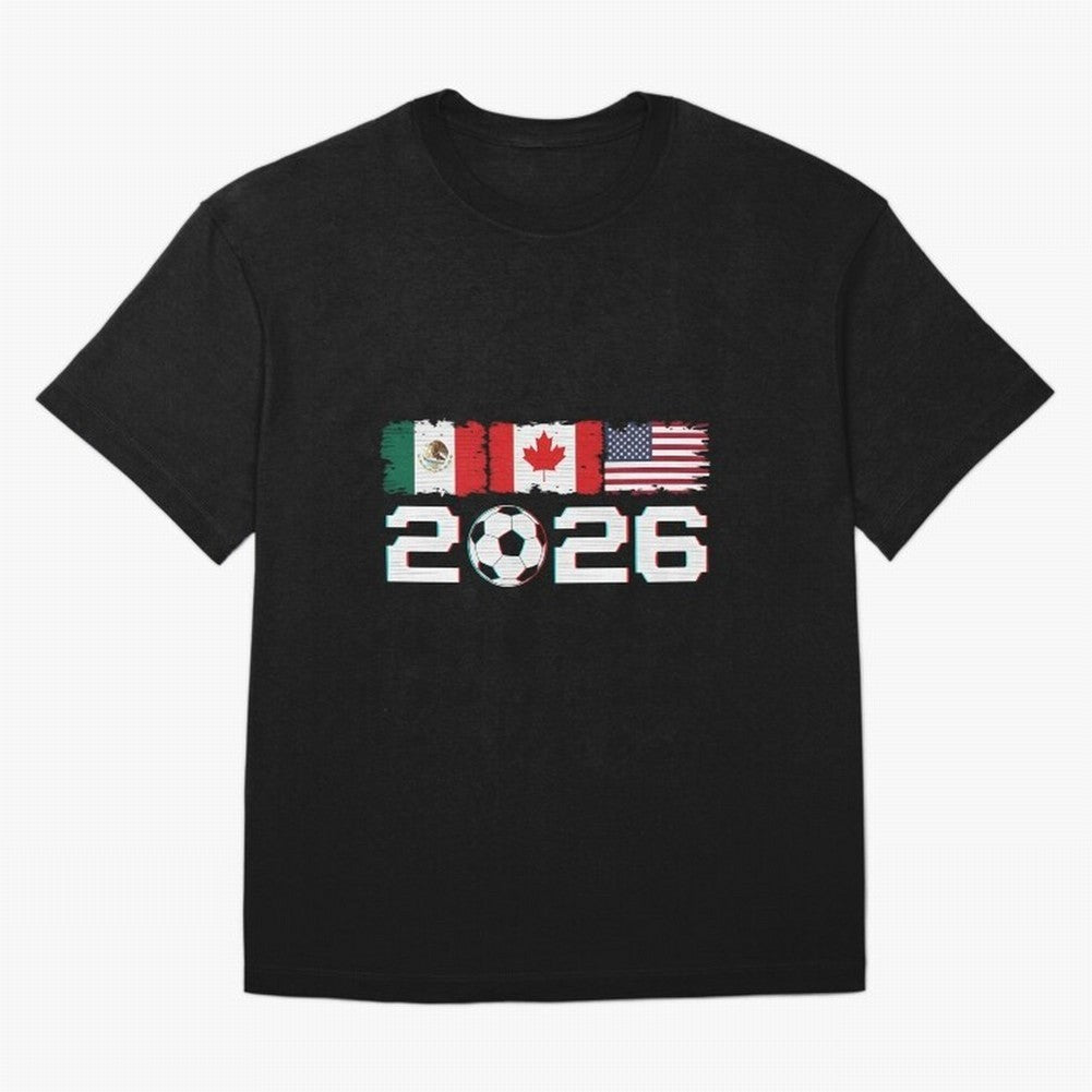 Glitched United 2026 Cup North America Emblem Part Classic T-Shirt Refresh FIFA World Cup 2026 USA Canada Mexico Made for Neymar, Argentina, France and Brazil Energy, Classic Soccer Heritage, Championship Pressure, Fan Loyalty and International