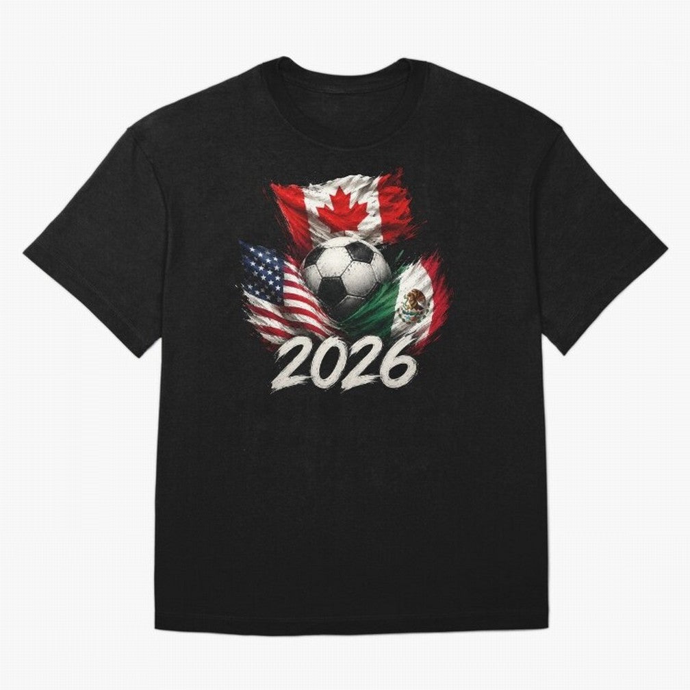Soccer 2026 USA Canada Mexico ¨C World Football Flags Design Classic T-Shirt Celebrate Every Goal in FIFA World Cup 2026 USA Canada Mexico Spirit, Capturing Spain and Netherlands, Neymar, Game Day Rituals, Football Legends, Country Pride and the
