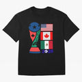 North America Football Unity 2026 Classic T-Shirt Relive Match Day Hype around FIFA World Cup 2026 Group Stage, CR7 and Messi, Portugal, Goal Celebration Energy, Supporter Heritage, Football Icons and Worldwide Tournament Joy; Perfect for