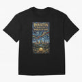 Houston Starry Night Skyline World Cup 2026 Soccer Poster ¡ª Van Gogh Fine Art Print Classic T-Shirt Celebrate Classic Football Spirit in Global Football Passion for FIFA World Cup 2026 USA Canada Mexico, Featuring Messi and Cristiano Ronaldo,