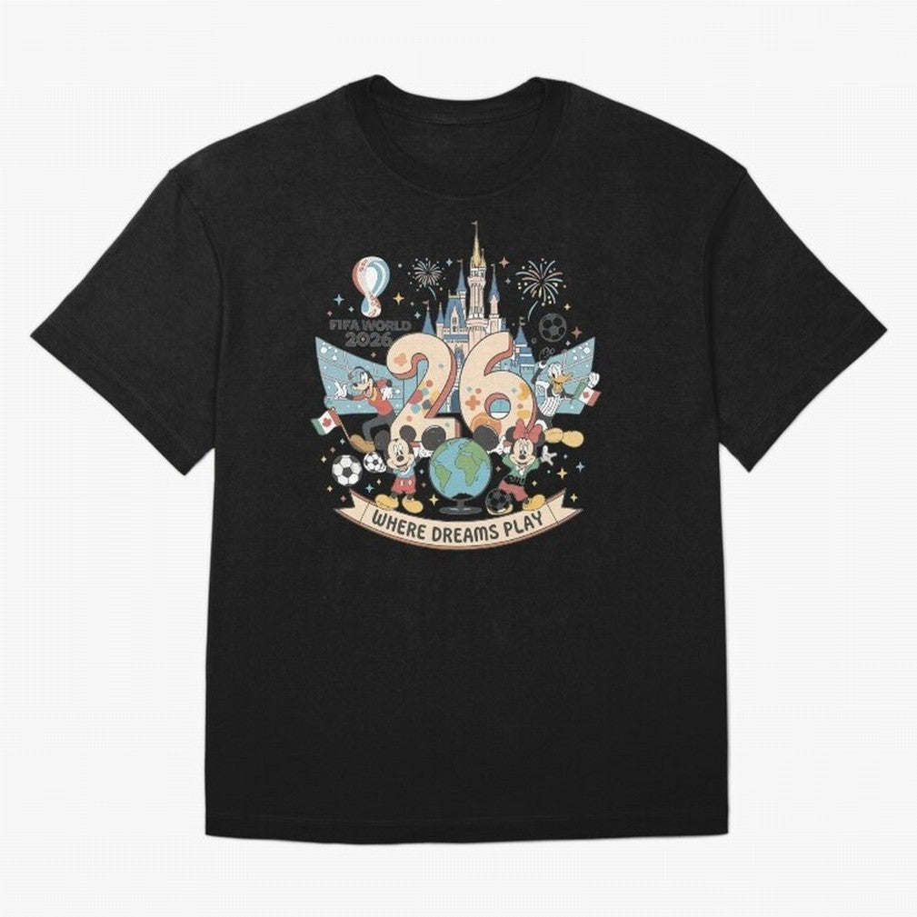 Dreamland Football 26 Shirt | Cute Cartoon Global Celebration Tee Classic T-Shirt Honor FIFA World Cup 2026 Group Stage for Fans of Messi, CR7 and Mbappe and Spain, Bringing Supporter Pride, Iconic Celebrations, Legendary Names and Global Match Day