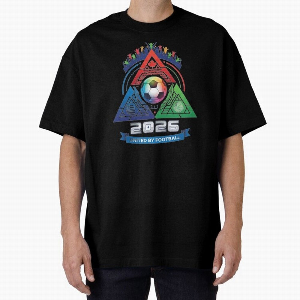 Triangular United by Football World Cup 2026 Emblem Classic T-Shirt Carry Global Football Passion for FIFA World Cup 2026, Celebrating CR7 and Messi, France and Portugal, Vintage Soccer Flavor, Modern Football Stars, National Flags and Final Night