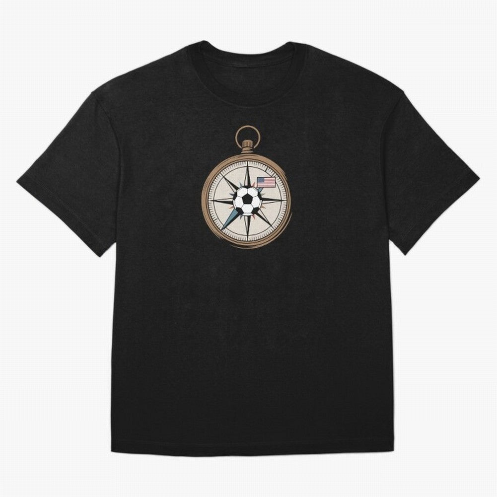 All Roads Lead to 2026 USA Compass Soccer World Cup Classic T-Shirt Fuel Your Fan Pride for FIFA World Cup 2026 Group Stage for Fans of Haaland and Portugal, Spain and Germany, Bringing Championship Spirit, Famous Goals, Roaring Crowds and