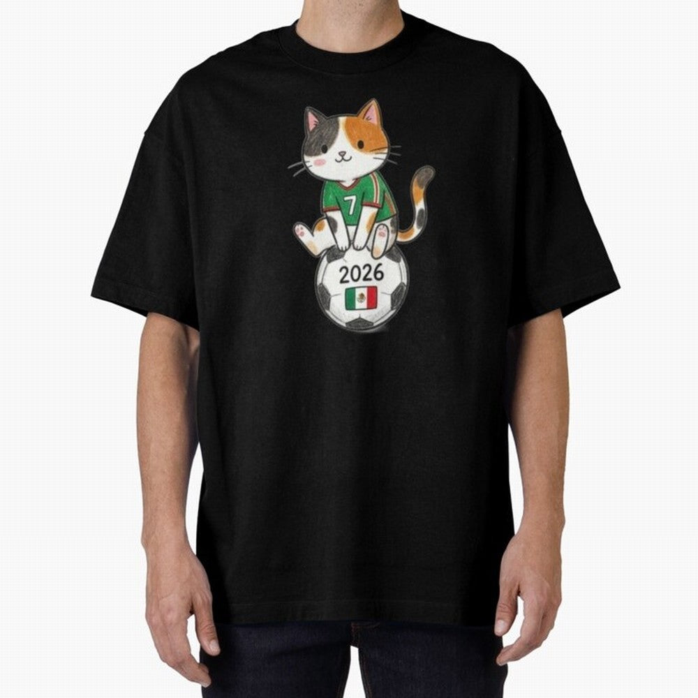 Mexico Soccer Cat #7 - 2026 World Cup Spirit Classic T-Shirt Turn Football Passion into Global Football Passion for FIFA World Cup 2026 USA Canada Mexico, Capturing Haaland, Spain and Netherlands, Tournament Hype, Historic Matchups, Family Viewing
